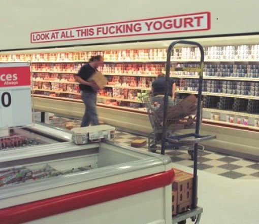 look at all this fucking yogurt supermarket store dairy disruption