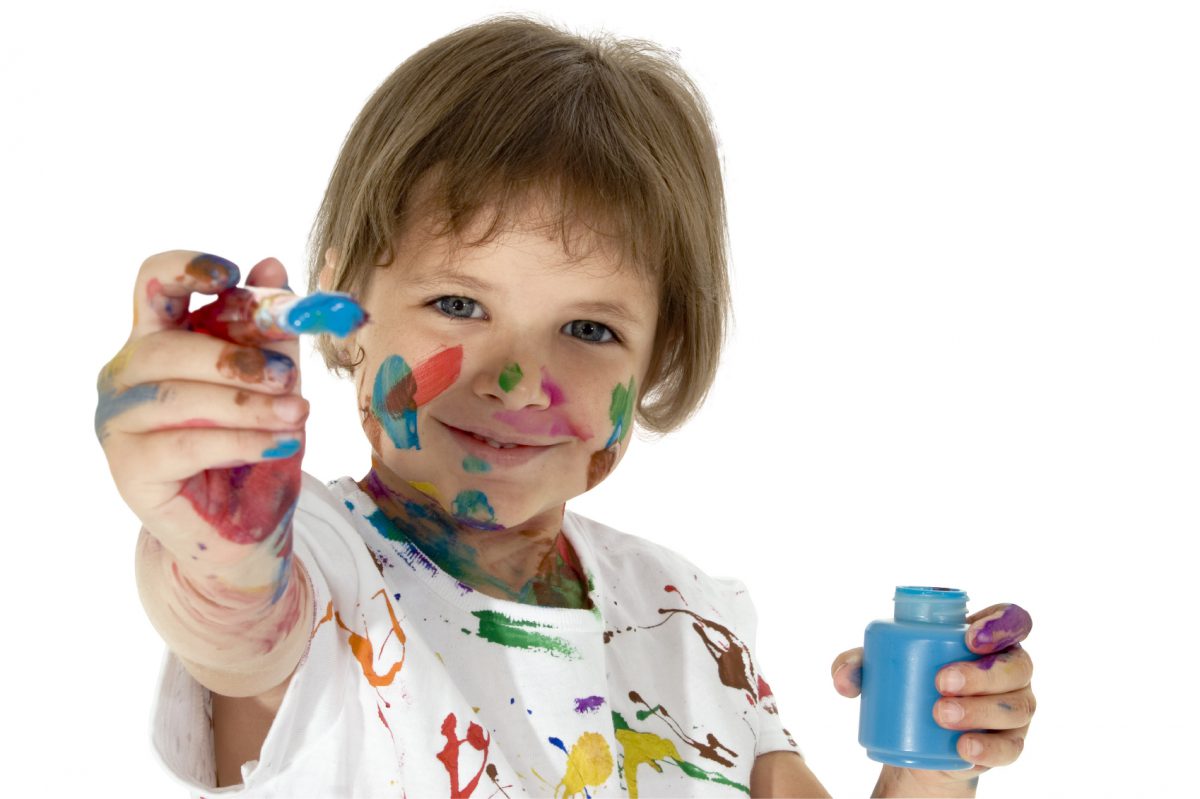 Creative child playing