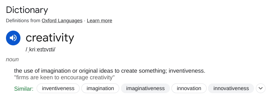 creativity definition